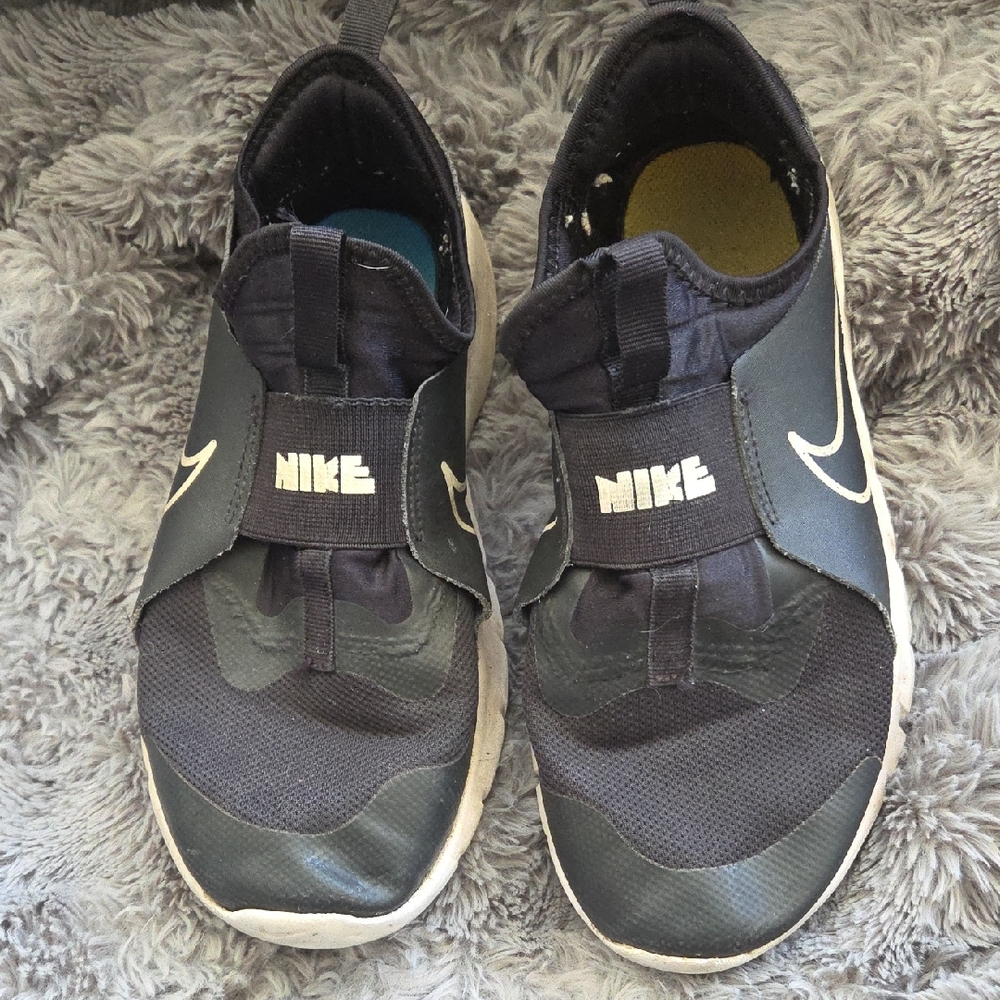 Nike Black and White Slip-On Shoes